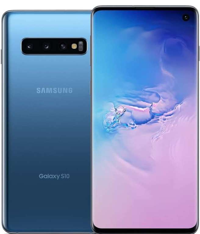 Amazon Samsung Galaxy B0 teléfono Desbloqueado de fábrica, S10, 128 GB, Azul Prisma (Reacondicionado)