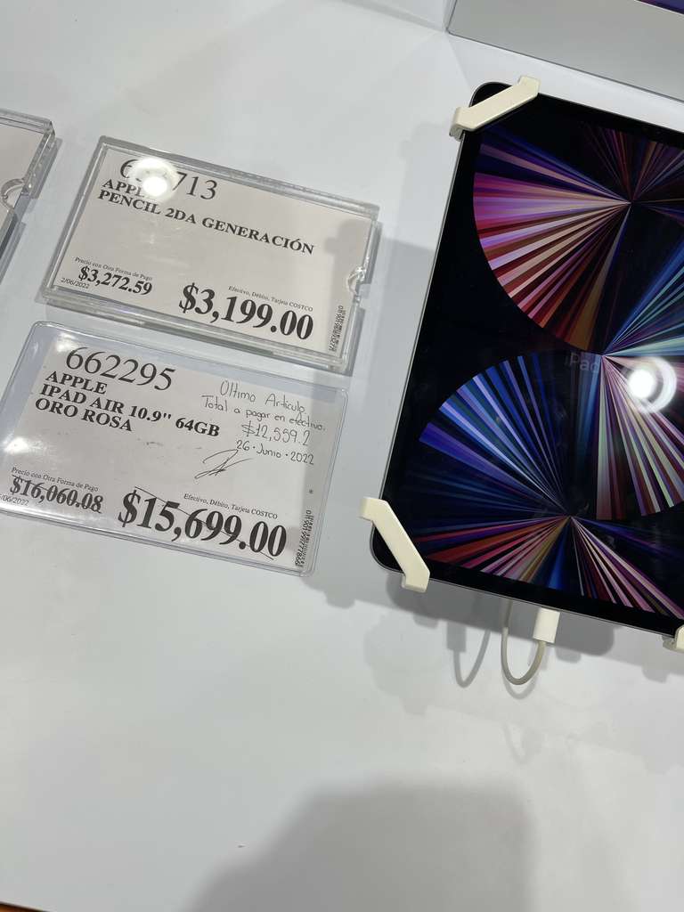 Costco Merida: iPad Air 10.9” 64 GB oro rosa