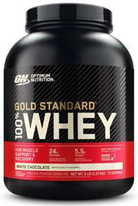 Amazon: Optimum Nutrition - Gold Standard Whey - Proteina de Suero, Chocolate Blanco 5Lb/2.26Kg - Planea & ahorra