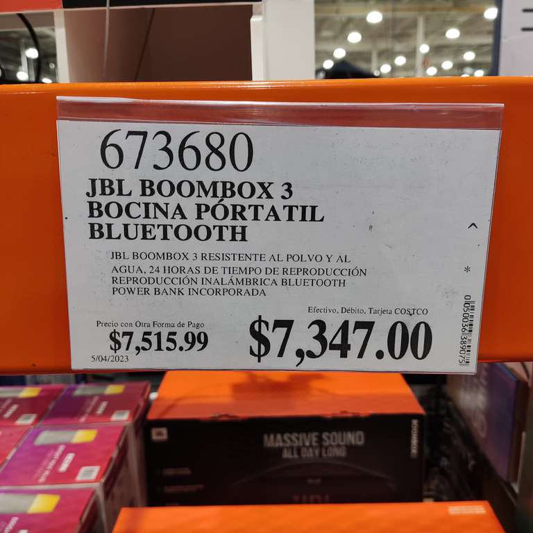 bocina JBL Boombox 3. Costco Interlomas