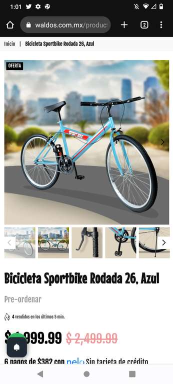 Waldo's | Bicicleta rodada 26 con Mercadopago