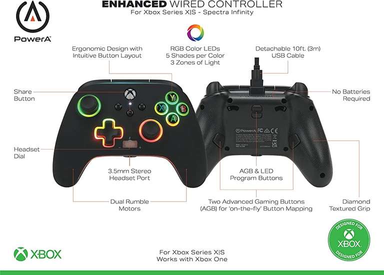 Amazon: Spectra Infinity Alámbrico para Xbox Series X|S