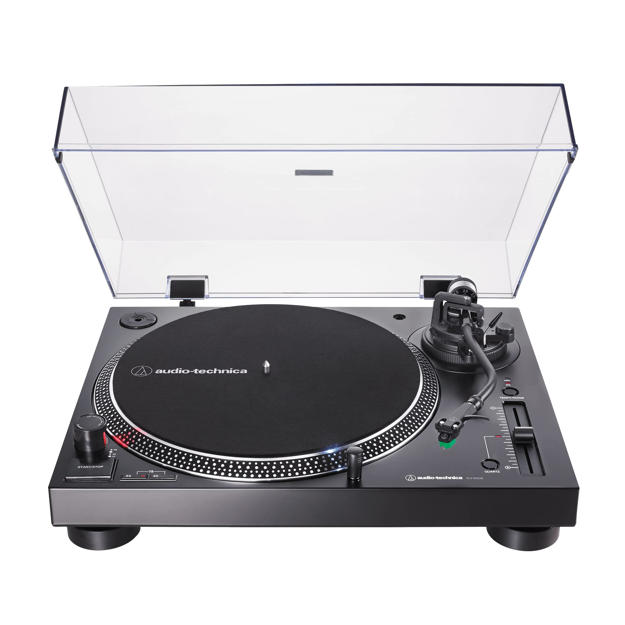 Amazon: Tocadiscos AT-LP120XUSB-BK con accionamiento directo (analógico y USB)