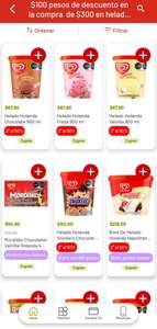 Soriana: $100 de descento en la compra de $300 en helados holanda