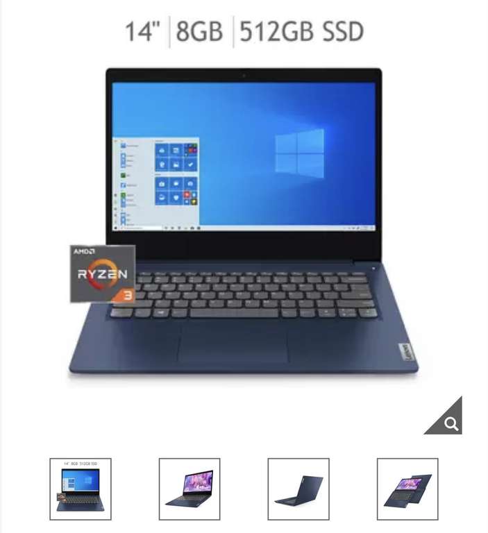 Costco: Lenovo Laptop IdeaPad 3 AMD Ryzen 3-5300U