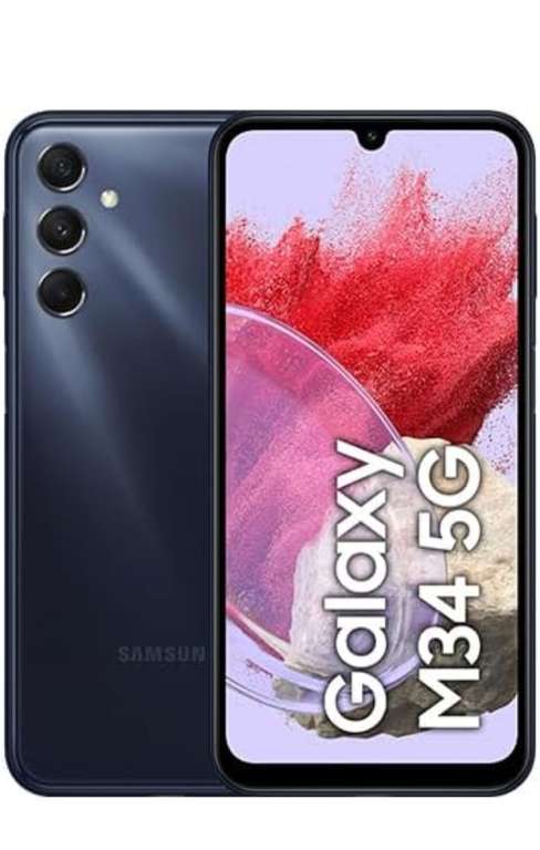 Amazon: Samsung Galaxy M34 5G 128 GB Color Plata y Azul Obscuro