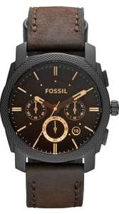 Amazon: FOSSIL Reloj de Piel para Caballero 42mm, color Café Marrón, Mod. FS4656