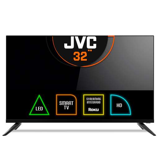 RadioShack: Pantalla JVC Smart Roku TV SI32URF 32 pulg. Led HD