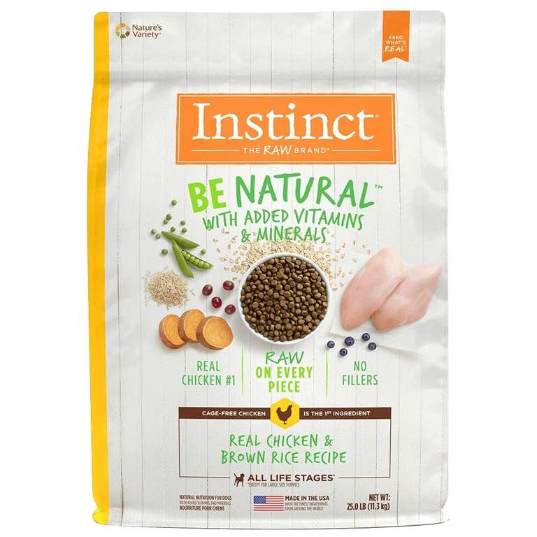 Amazon: Instinct Be Natural Alimento para Perro, Receta Pollo 11.3kg