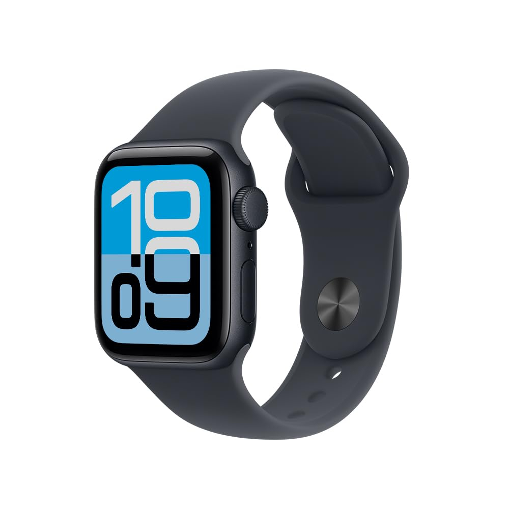 Amazon: Apple Watch SE 3 GPS caja de aluminio color medianoche de 44 mm y correa deportiva color medianoche M/L