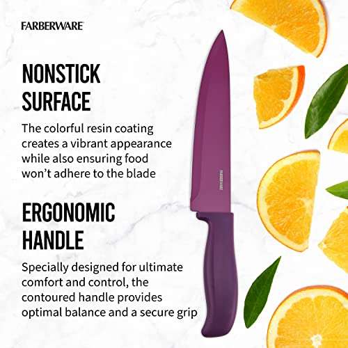 Amazon: Farberware 5183157 12-Piece Non-Stick Resin Cutlery Knife Set, Multicolor