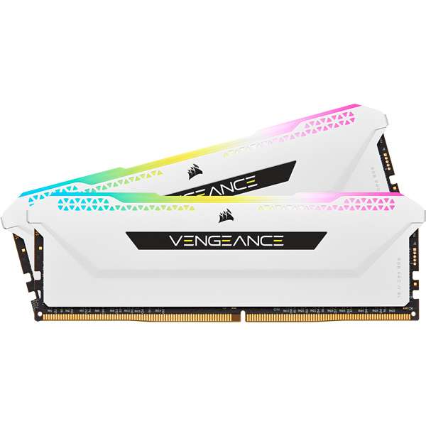 CyberPuerta: Kit Memoria RAM Corsair Vengeance RGB PRO SL DDR4, 3600MHz, 16GB (2 x 8GB), CL18, XMP, Blanco