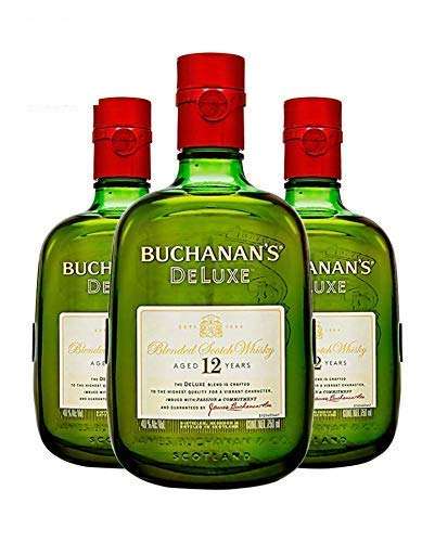Amazon: Whisky Buchanan's Deluxe 12 Años 750ML (Paquete de 3)