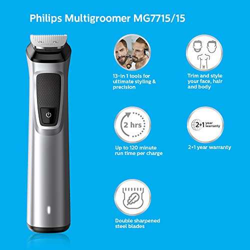 Amazon: Philips Multigroom Series 7000 para corte desde cabeza hasta pies | Oferta Prime