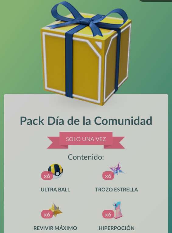 Pokémon GO: Paquete gratis día de la comunidad