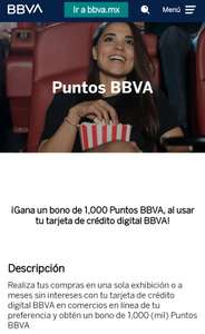 BBVA Bancomer: 1000 puntos BBVA (usuarios seleccionados)