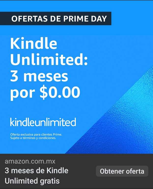 Amazon Kindle Unlimited 3 meses gratis