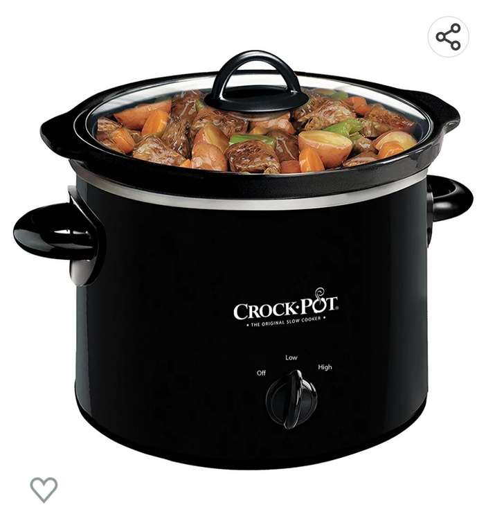 Amazon: Crock-Pot Negro 5.30|pounds
