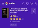 Eneba: AVG ULTIMATE 3 años en hasta 10 dispositivos por $188