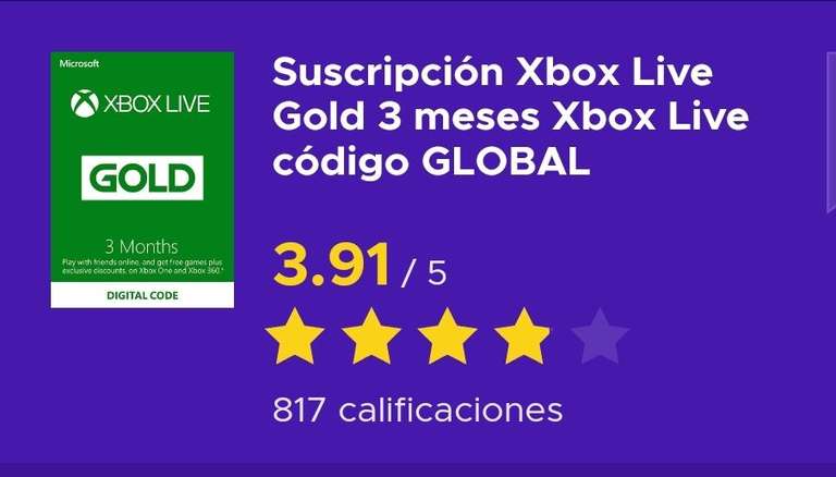 Eneba | Xbox Live Gold 3 Meses