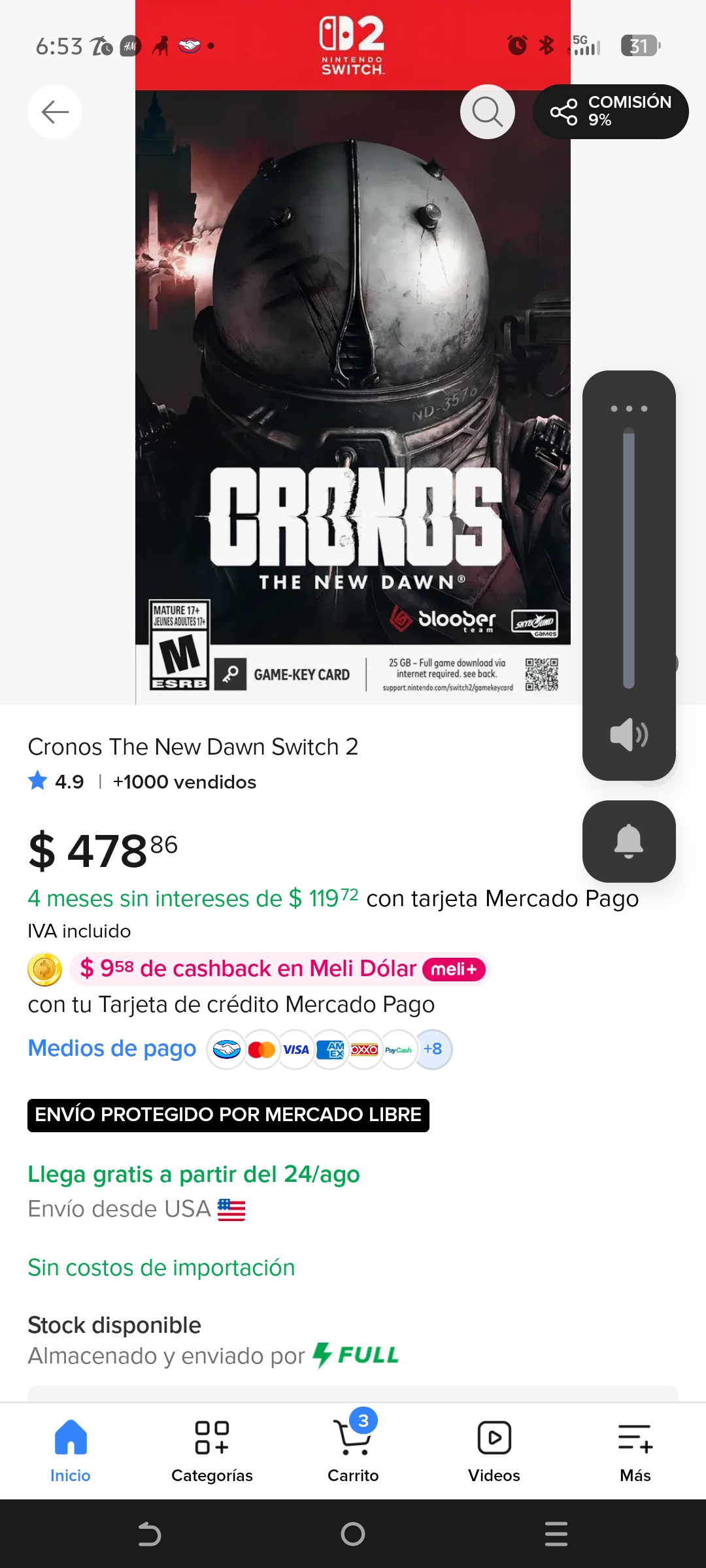 Mercado Libre: Cronos the new daawn para nintendo Swich 2