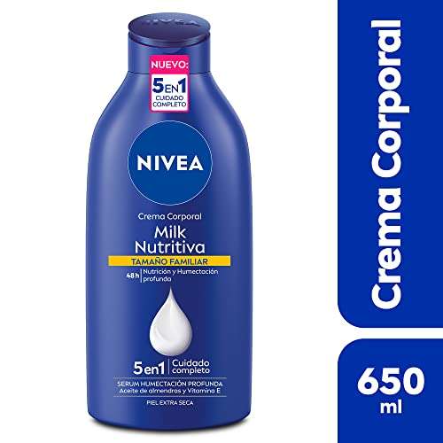 Amazon: Nivea crema corporal milk nutritiva 650 ml