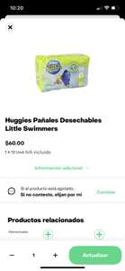 Rappi/farmacia Benavides: Huggies little swimmers 12pz
