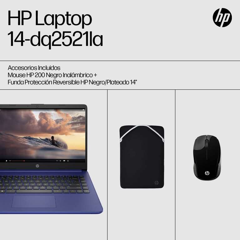 Amazon: HP Laptop 14-dq2521la, Intel Core i3 11a Generación