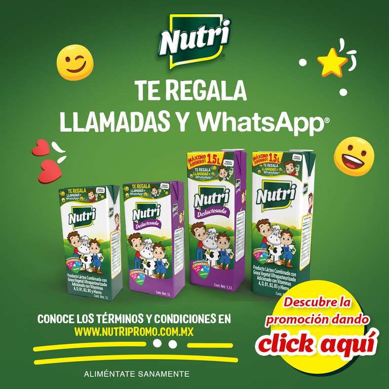 Llamadas o WhatssApp GRATIS con Productos Nutri
