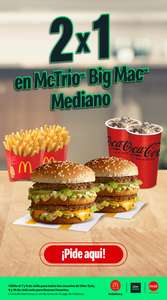 UBER EATS: McDonald's: 2x1 McTrio Mediano Big Mac