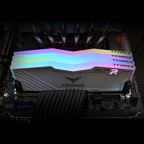 Amazon: Memoria RAM T-Force Delta RGB DDR4 16GB (2x8GB) 3200 MHZ CL16 - Blanco