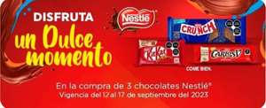 Chedraui: Envio Gratis en la Compra de 3 Chocolates Nestle