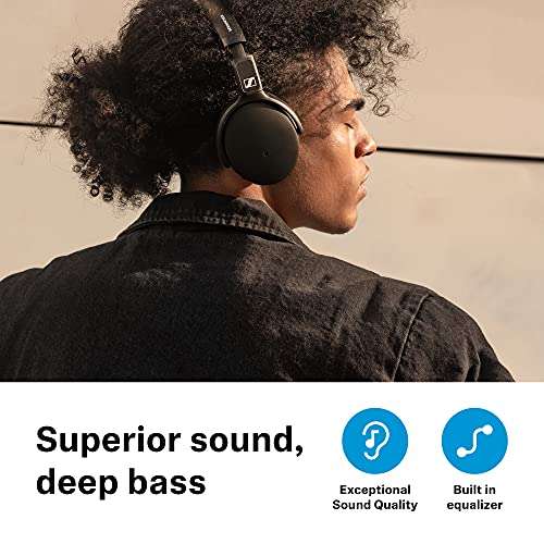 Amazon: Sennheiser HD 350BT - Audífonos inalámbricos, alrededor de la oreja, negro