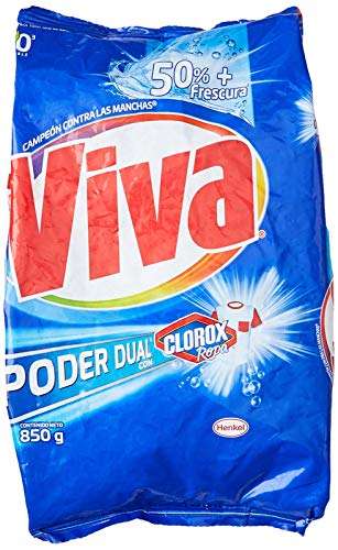 Amazon: Jabon Viva Quitamanchas Regular, Ropa Universal, Detergente en polvo 850g