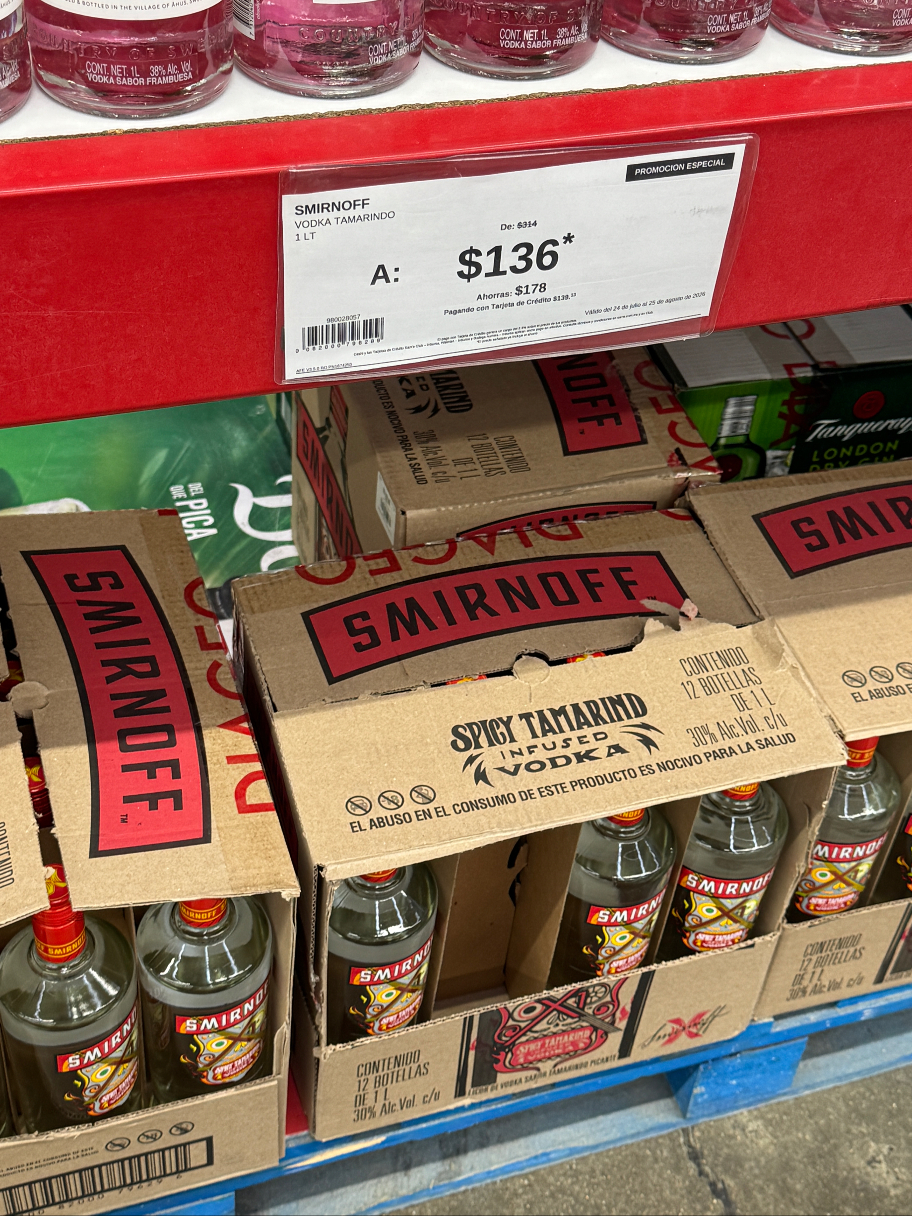 Sam's Club: Smirnoff Tamarindo 1L