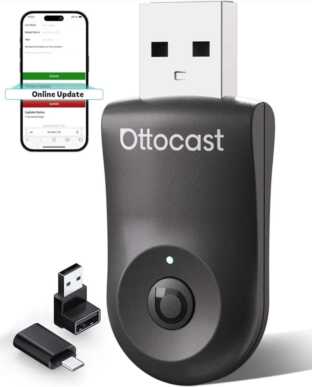 Amazon: OTTOCAST Mini 2025 Adaptador Inalambrico CarPlay