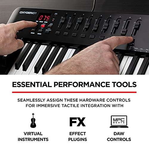 Amazon: M-Audio Oxygen 61 V - Teclado controlador MIDI