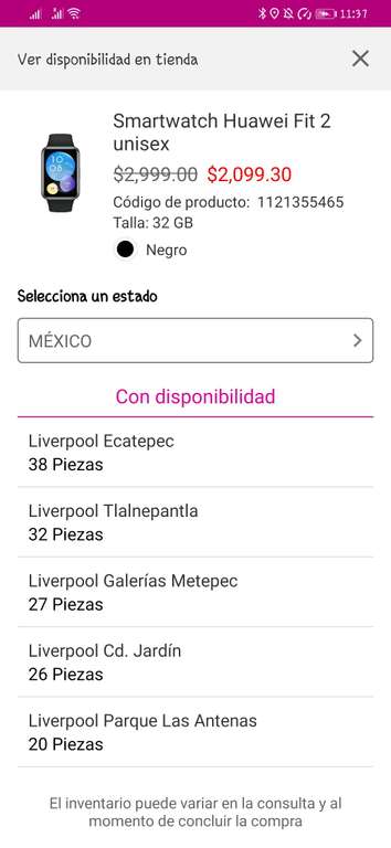 Liverpool: Huawei Watch Fit 2