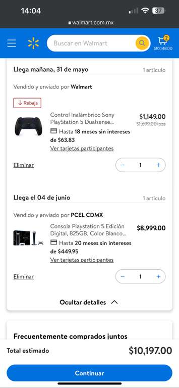 Walmart: Consola PlayStation 5 Digital + control con AMEX