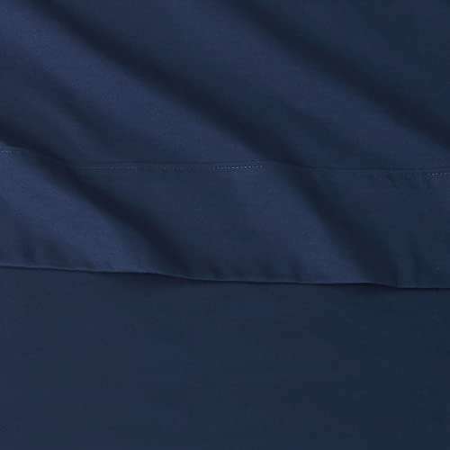 Amazon: Juego de sábanas de microfibra ligera y súper suave tamaño matrimonial, azul marino