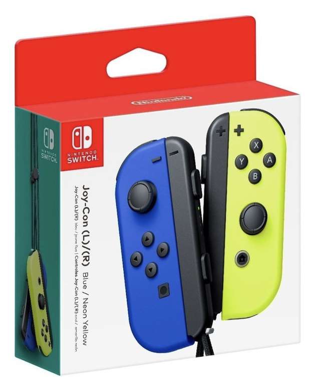 Mercado libre: Nintendo switch joy-con azul y amarillo neón