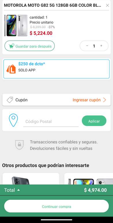 Linio [app]: Celular motorola Moto g82 128gb, 6gm