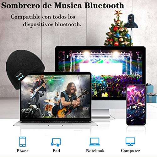 Amazon: Gorro RabbitStorm Bluetooth 4.2 ( manos libres y reproduce música )