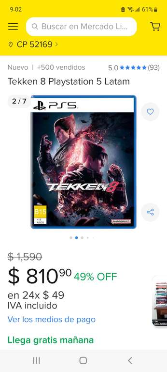 Mercado Libre: Tekken 8 ps5