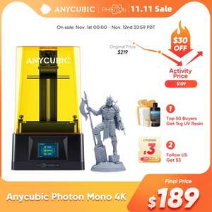AliExpress: ANYCUBIC-impresora 3D Photon Mono 4K, pantalla decente de 6,23 pulgadas, 4K
