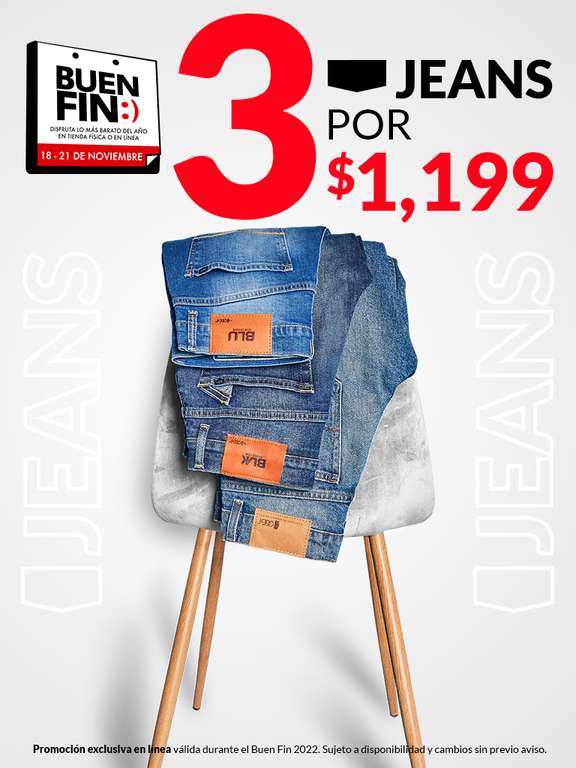 Buen Fin 2022 en Oggi Jeans: 3 pantalones x $1,199