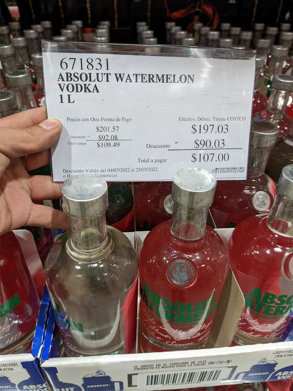 Costco Interlomas: Vodka Watermelon 1lt