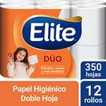 Amazon: Elite Dúo Papel Higiénico Doble Hoja 12 Rollos + 12 Mini Rollos