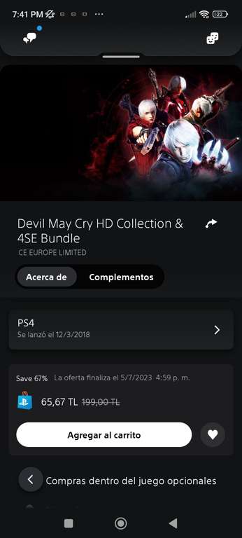 PlayStation: Devil May Cry HD Collection & Devil May Cry 4 PSN Turquía