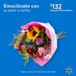 Wallmart: bouquet de rosas $132